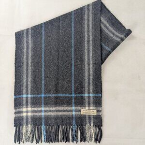Burberry Classic Nova Check 90% Merino Wool & 10% Cashmere Gray Scarf